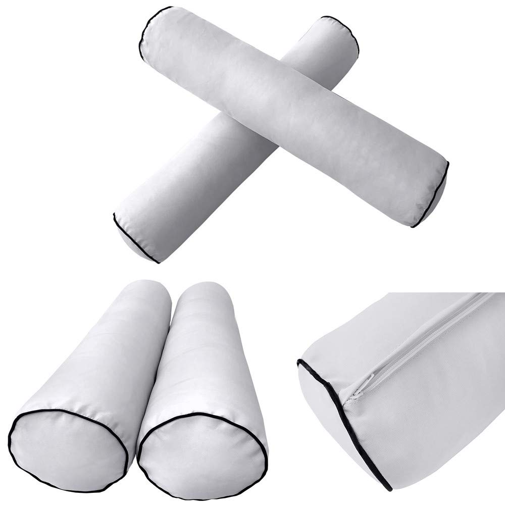 Prolinemax Twin-XL Daybed Mattress Cover - Outdoor Style 1 with Contrast Trim, Fitted Bolster Pillowcase Sheet (AD105) - Perfect for Patio Furniture, Sunroom Lounging & Guest Bed Protection