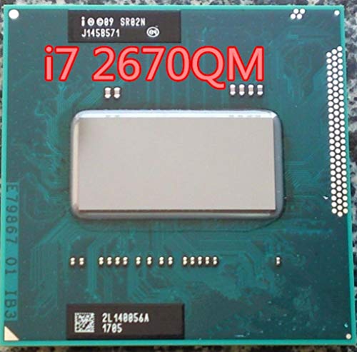 Intel Core i7-2670QM 2.2GHz-3.1GHz Quad-Core Laptop Processor (6MB Cache, SR02N) - Compatible with HM65/HM67 Motherboards | Perfect for Gaming, Video Editing & Business Laptops