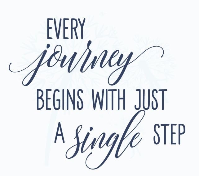 Every Journey Begins with a Single Step Vinyl Wall Art - Motivational Quote Decals for Home & Office - 23x19 Inch Inspirational Wall Decals in Deep Blue - Perfect for Living Room, Bedroom, or Workspace Decor