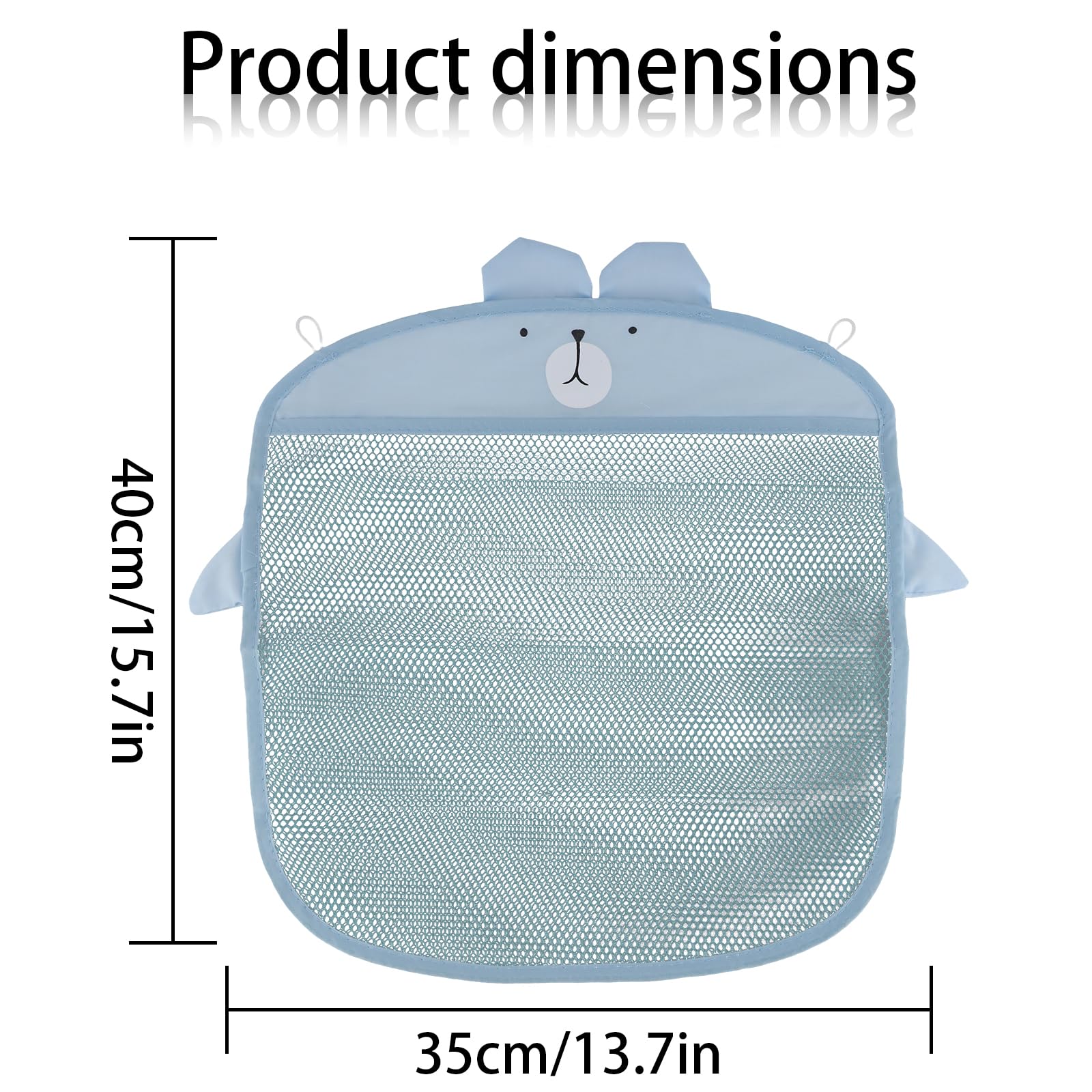Nivofu Baby Bath Toy Organizer Net Bag - Large Waterproof Storage with Suction Cups & Self-Adhesive Hooks for Kids Bath Toys | Perfect for Bathroom Organization & Toy Tidy-Up