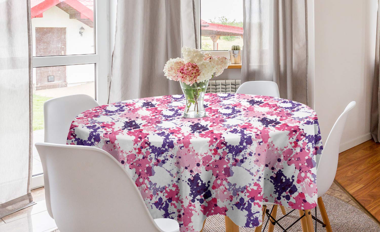 Ambesonne Abstract Round Tablecloth 60