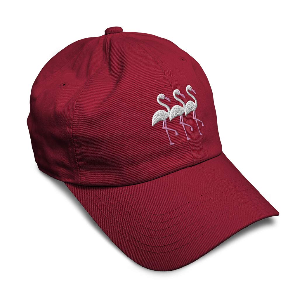 Custom Embroidered White Flamingo Baseball Cap - Soft Cotton Twill Dad Hat for Men & Women - Perfect for Outdoor Activities, Beach Vacations & Casual Wear