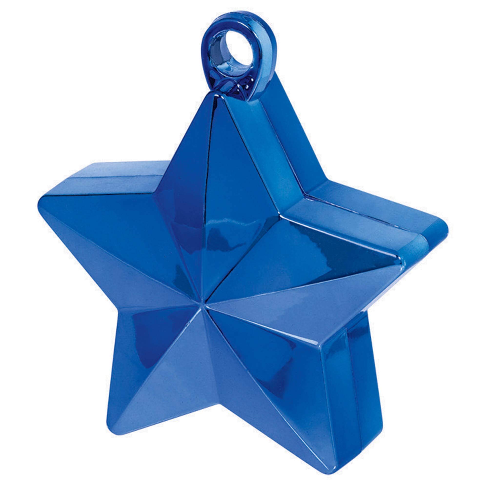 Amscan 6 oz Blue Star Electroplated Balloon Weights (Pack of 1) - Heavy Duty Party Decorations for Birthday, Wedding, Baby Shower & Special Events