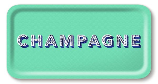 Jamida Champagne Tray - Elegant Seafoam Green Serving Tray for Weddings, Parties & Home Decor | Perfect for Wine, Cheese & Appetizer Display