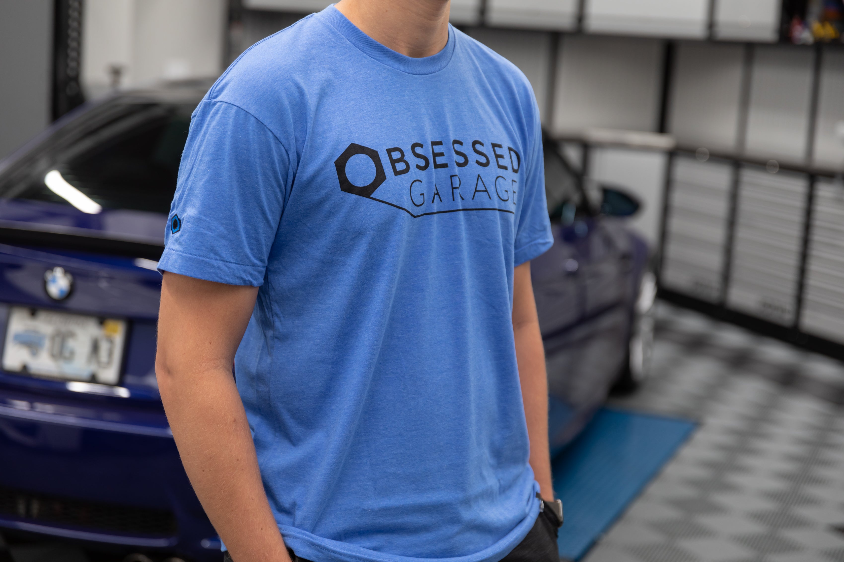 Obsessed Garage Logo T-Shirt - Premium Cotton Tee for Car Enthusiasts - Perfect for Car Shows, Meetups & Casual Wear