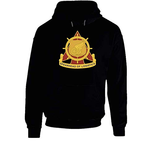 2XL Army Transportation Corps Regimental Crest Hoodie - Black | Military Apparel for Men & Women | Casual Wear & Outdoor Activities