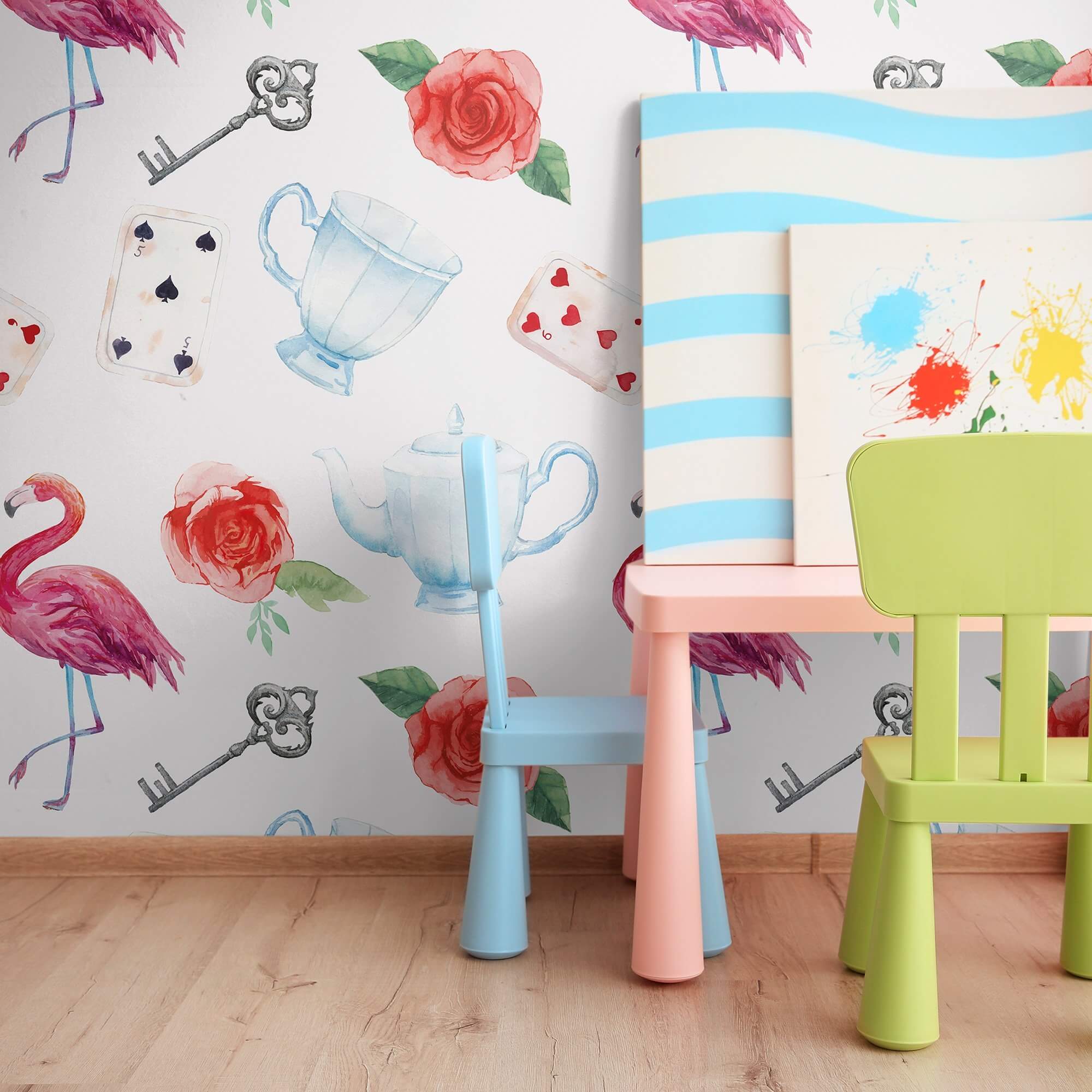 Vintage White Peel and Stick Removable Wallpaper for Kids Room - Self-Adhesive Nursery Decor - Perfect for Bedroom, Playroom & Nursery Walls