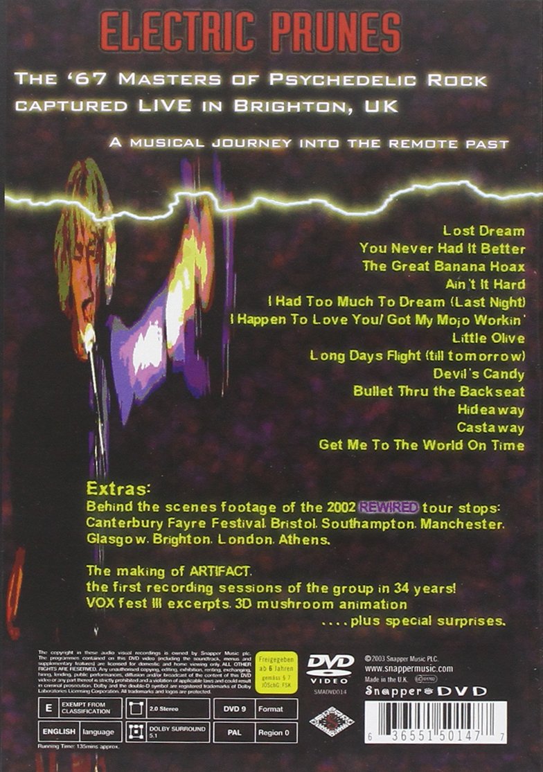 Electric Prunes - Rewired (DVD) [2003] | Rare Concert Film | Live Performance Music DVD | Perfect for Music Collectors & 60s Rock Fans | Great for Home Entertainment & Gift Giving