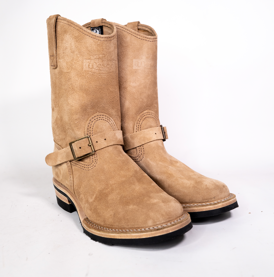 Wesco Boots X The Shop Honey Badger Morrison Work Boots - Durable Leather Steel Toe Boots for Construction, Hiking & Outdoor Work