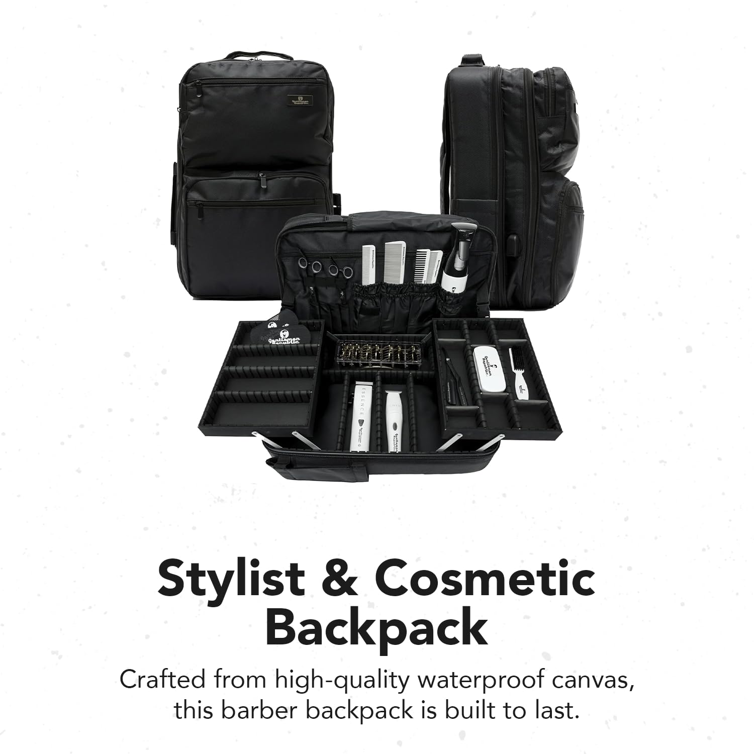 Gentlemen Republic Barber, Stylist & Cosmetic Bag - Professional Grooming Organizer for Men | Ideal for Travel, Salon & Home Use