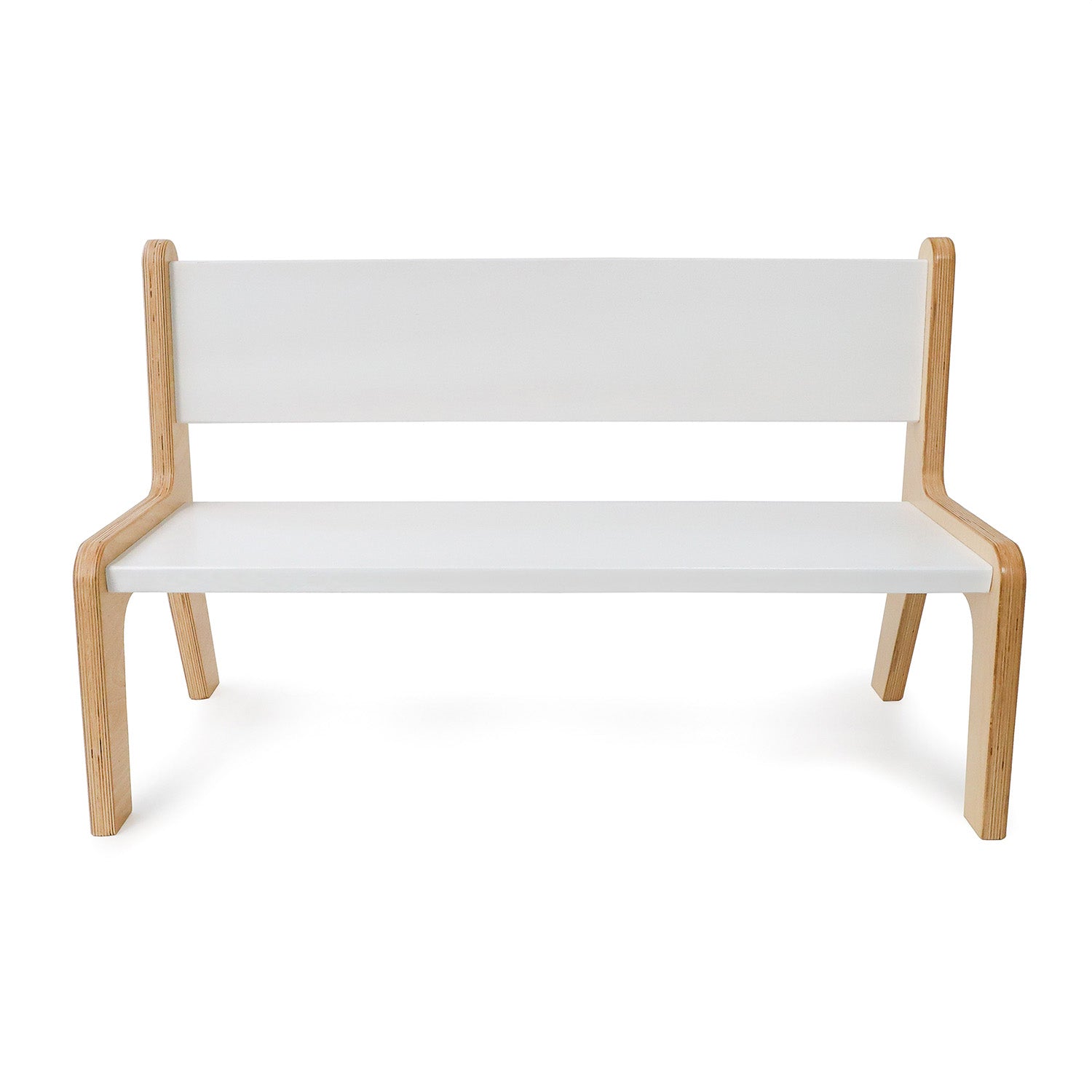 elevatED™ 10-Inch White Wooden Bench WB1980 - Perfect for Entryway, Bedroom, or Garden Seating