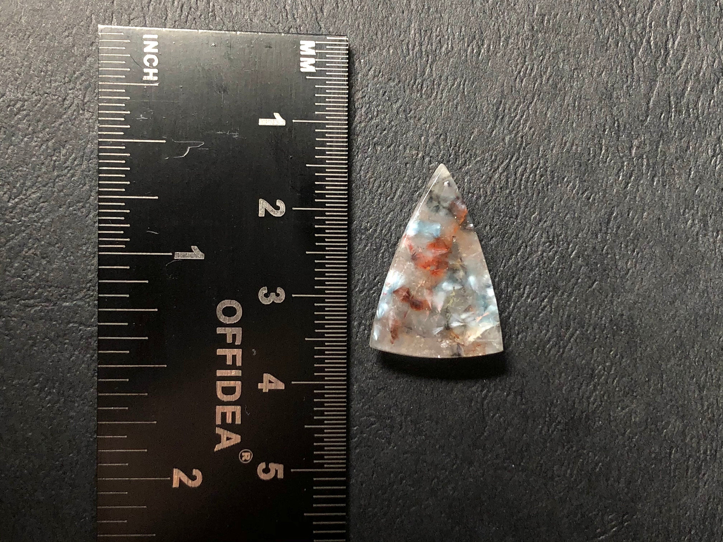 GILALITE Cabochon - Medusa Paraiba Quartz with Black Streaks, Triangle Gemstone for Jewelry Making (44021) | Perfect for Pendants, Rings & DIY Craft Projects