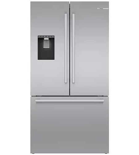 BOSCH 500 Series 36 Inch Counter Depth French Door Refrigerator - Stainless Steel (B36CD50SNS) - Perfect for Modern Kitchens & Open Floor Plans