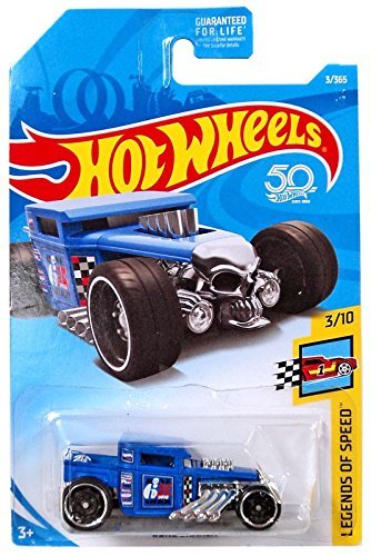 Hot Wheels Legends of Speed Blue Bone Shaker Die-Cast Car 3/10 - Collectible Toy Car for Kids & Adults - Perfect for Play, Display & Gifting