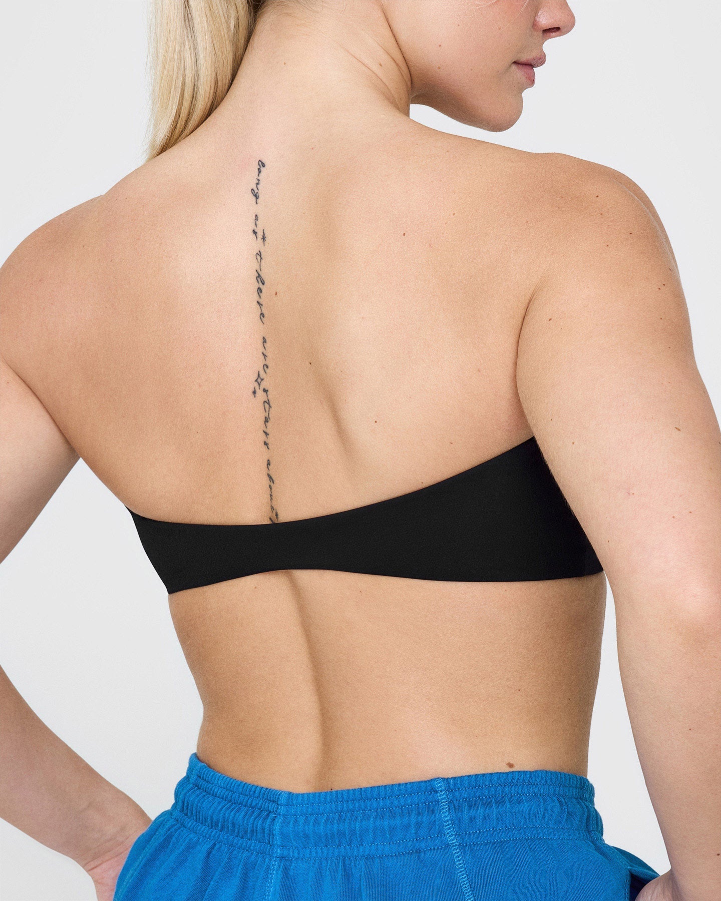 Wireless Seamless Micro Bandeau Bralette - Comfortable Stretchy Soft Yoga Bralette for Women | Black | Perfect for Yoga, Gym, Lounge & Everyday Wear