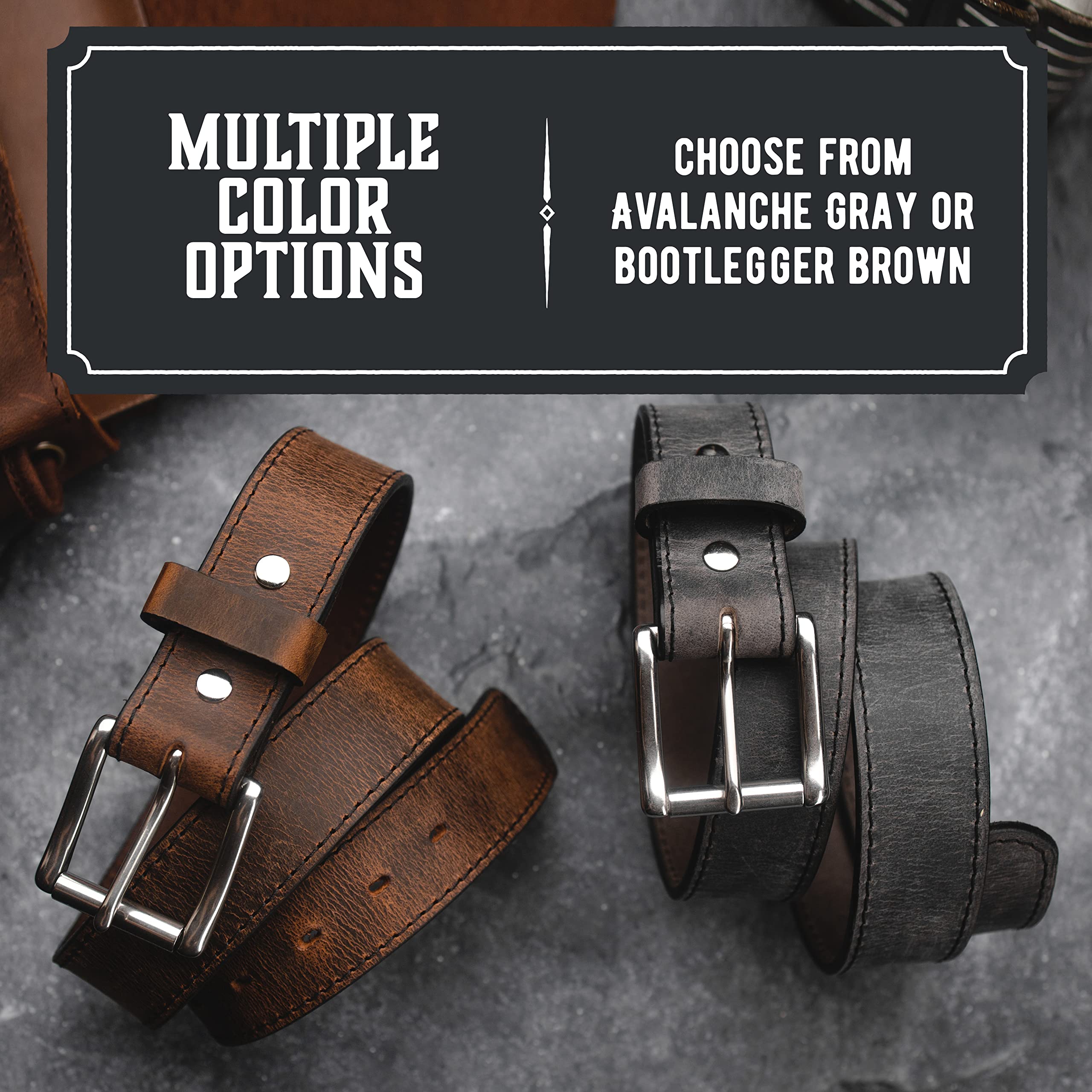 Premium Genuine Full Grain Leather Belt for Men | Handcrafted in USA | Durable & Stylish Dress Belt for Business, Casual & Formal Wear
