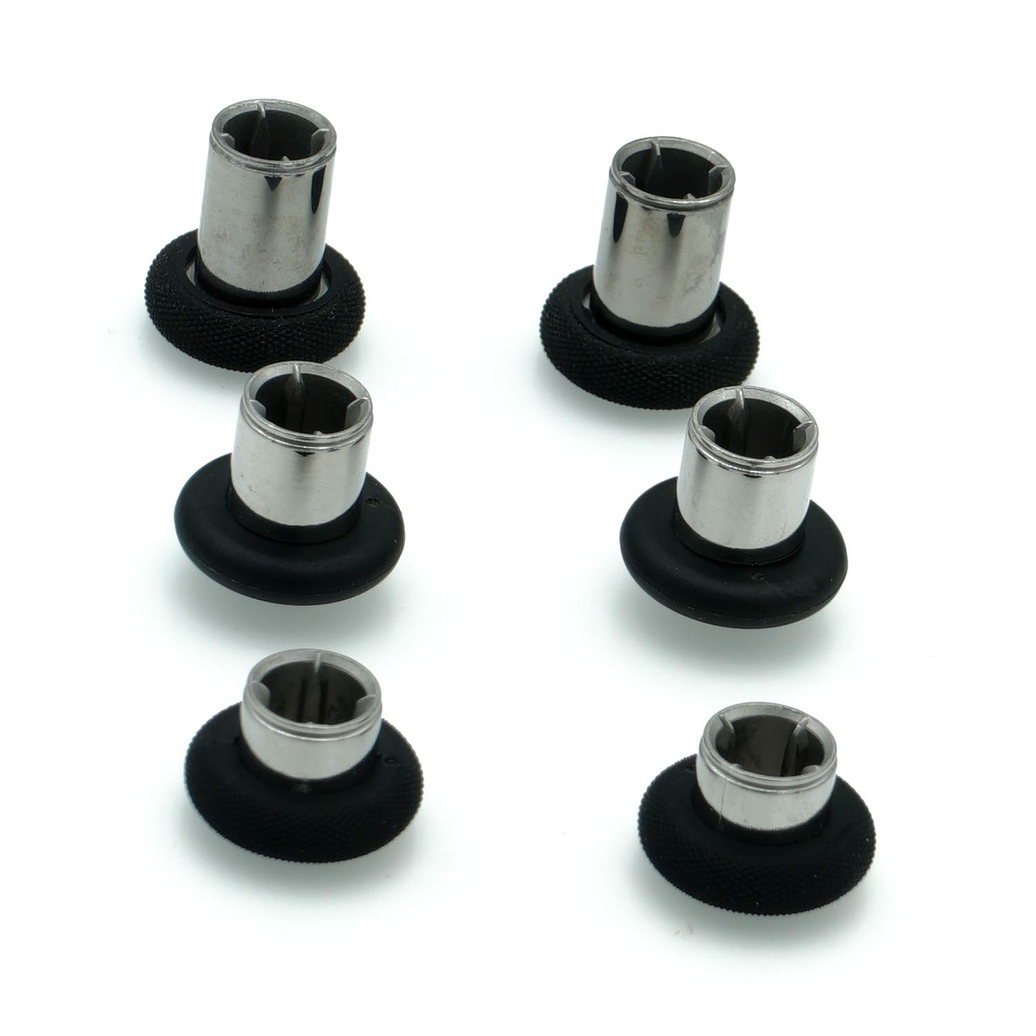 6 in 1 Replacement Thumbsticks Set for Xbox One Elite/PS4 DualShock 4/Xbox One Controller - Black Analog Sticks - Perfect for Gaming, Repair & Customization
