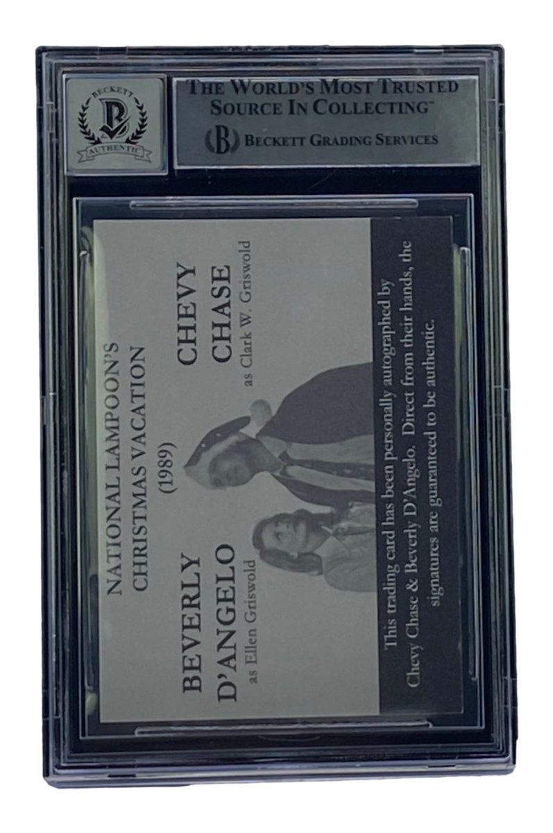 Chase & D'Angelo Autographed National Lampoon's Christmas Vacation Trading Card - BAS Certified Gem Mint 10 | Rare Collectible for Movie Memorabilia Fans & Holiday Decor
