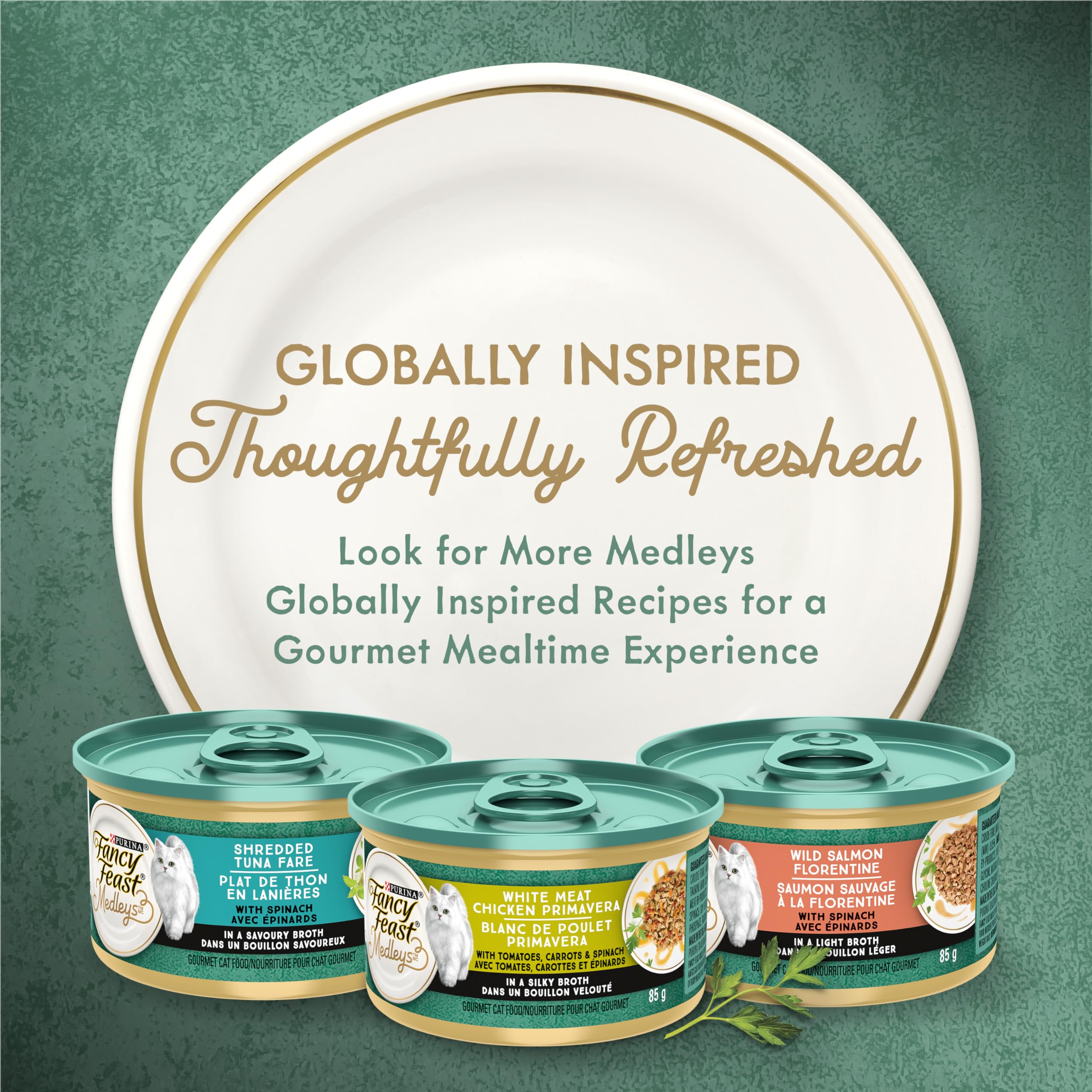 Fancy Feast Medleys Wet Cat Food Pate Variety Pack - 3 Delicious Flavors (12 x 85g Cans) | Gourmet Meal for Adult Cats | Perfect for Picky Eaters & Special Occasions