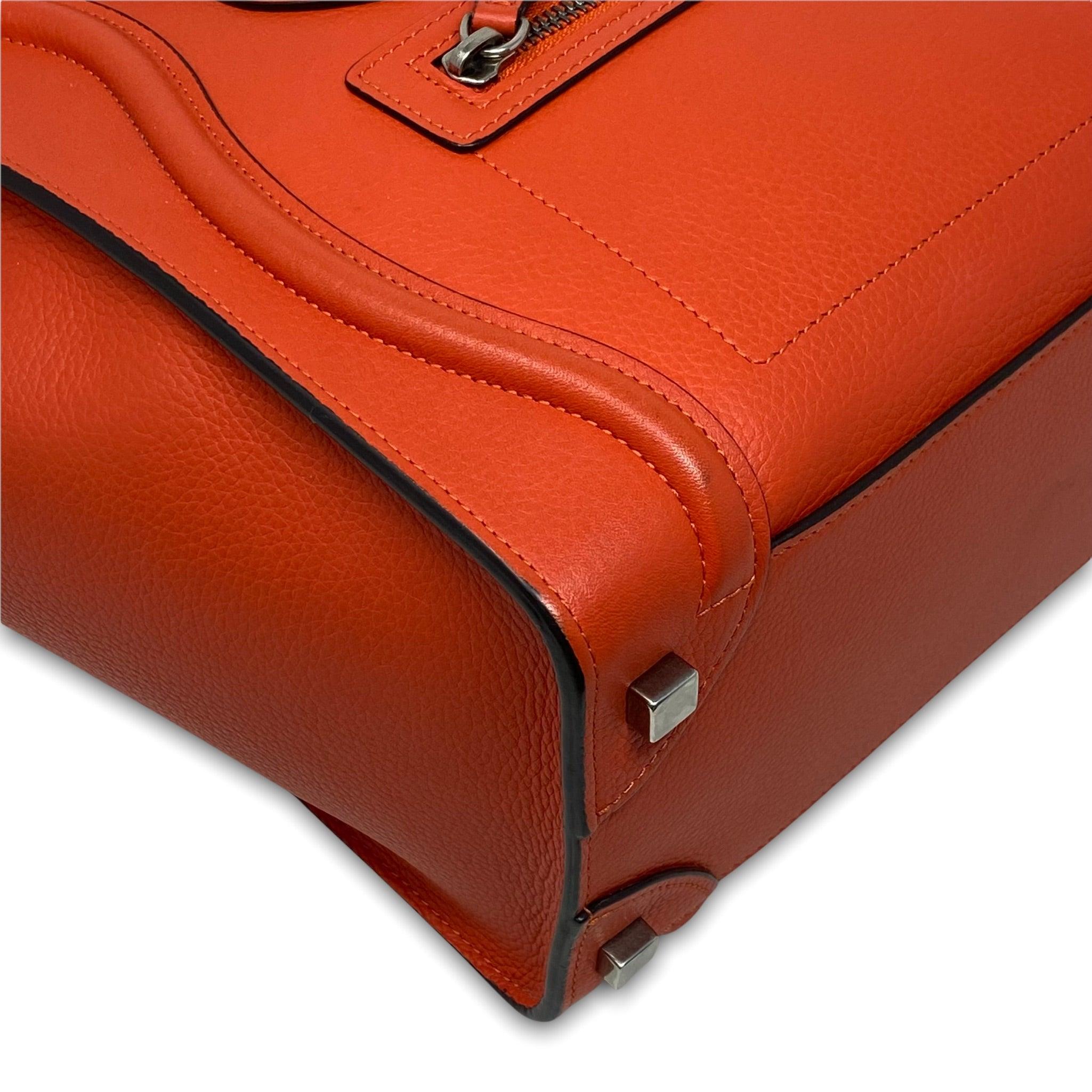 Celine Red Micro Luggage Bag - Premium Leather Crossbody Handbag for Women | Perfect for Travel, Work & Evening Out