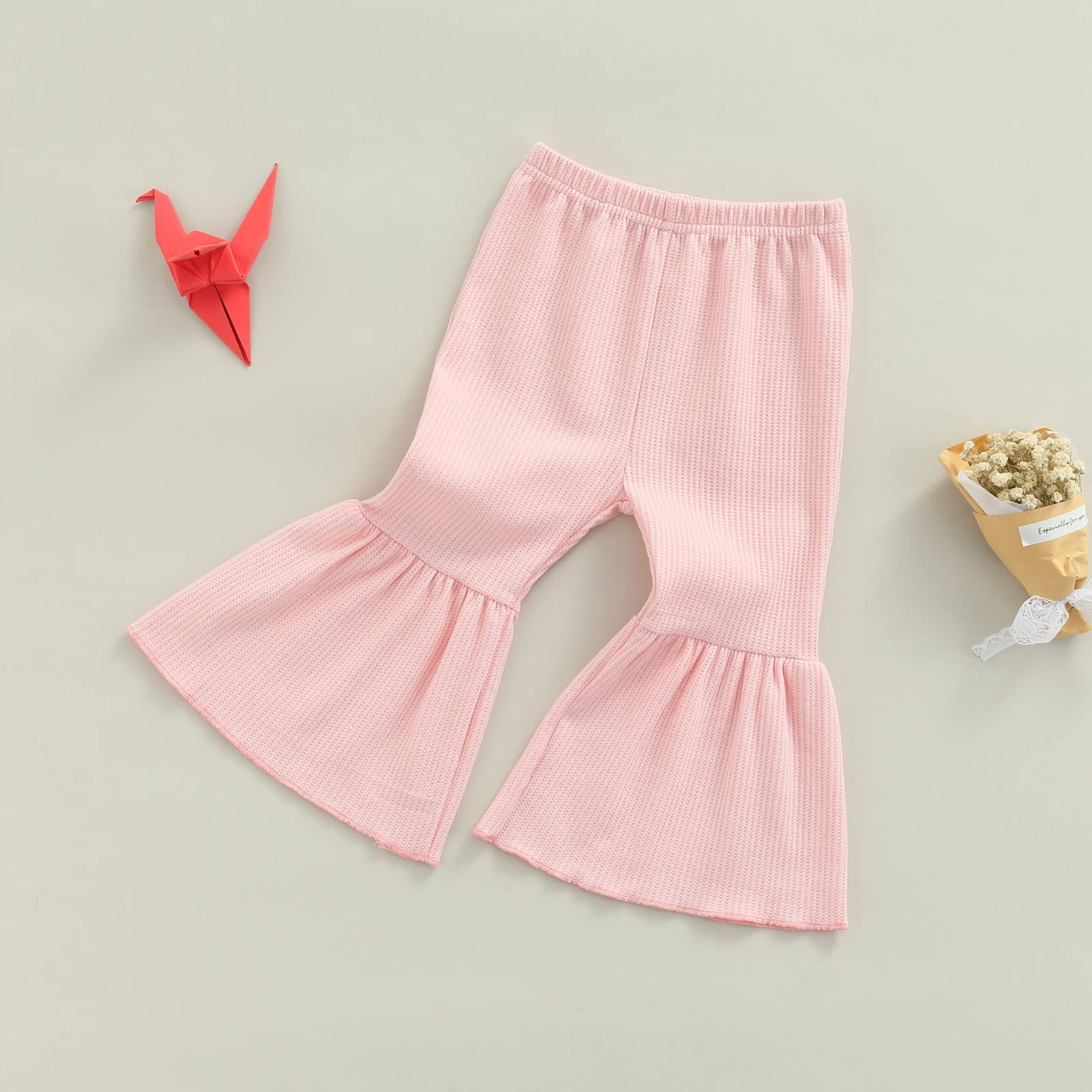Toddler Bell Bottom Pants for Baby Girls - Soft Ruffle Leggings with Flared Design | Perfect for Playdates, Parties & Everyday Wear