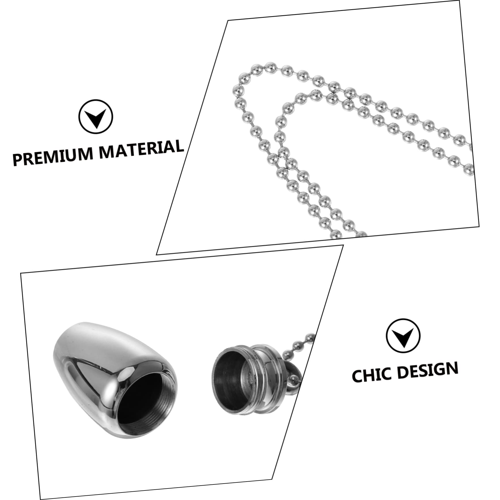 MOLUCKFU Titanium Steel Pet Teeth Pendant Necklace - Memorial Urn Jewelry for Dogs & Cats - Perfect for Keeping Memories Close to Your Heart