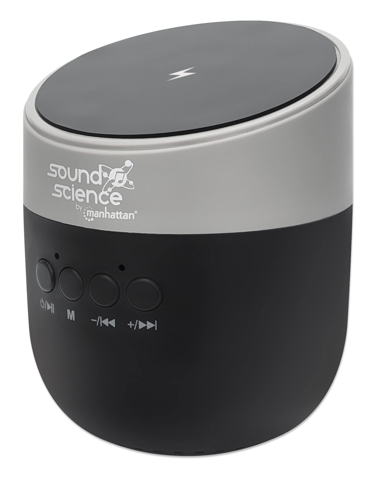 Premium Manhattan Metallic Bluetooth Speaker with Wireless Charging Pad - Portable Waterproof Speaker for Outdoor, Travel, Pool Party & Home Use