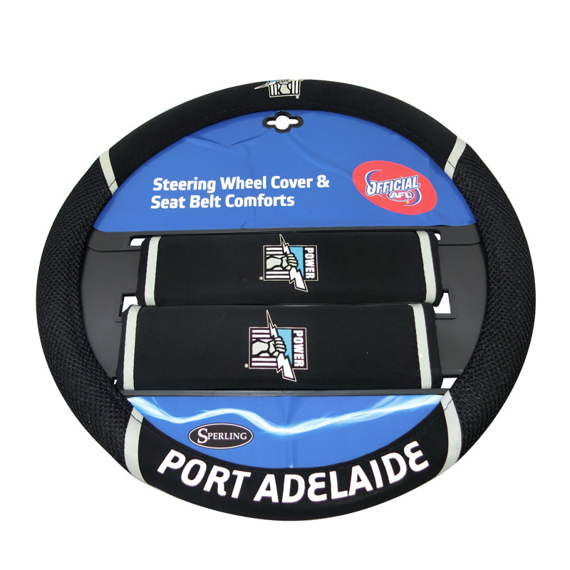 Premium AFL Port Power Steering Wheel Cover - Non-Slip Grip, Universal Fit for Cars & Trucks - Perfect for Driving Comfort & Vehicle Protection