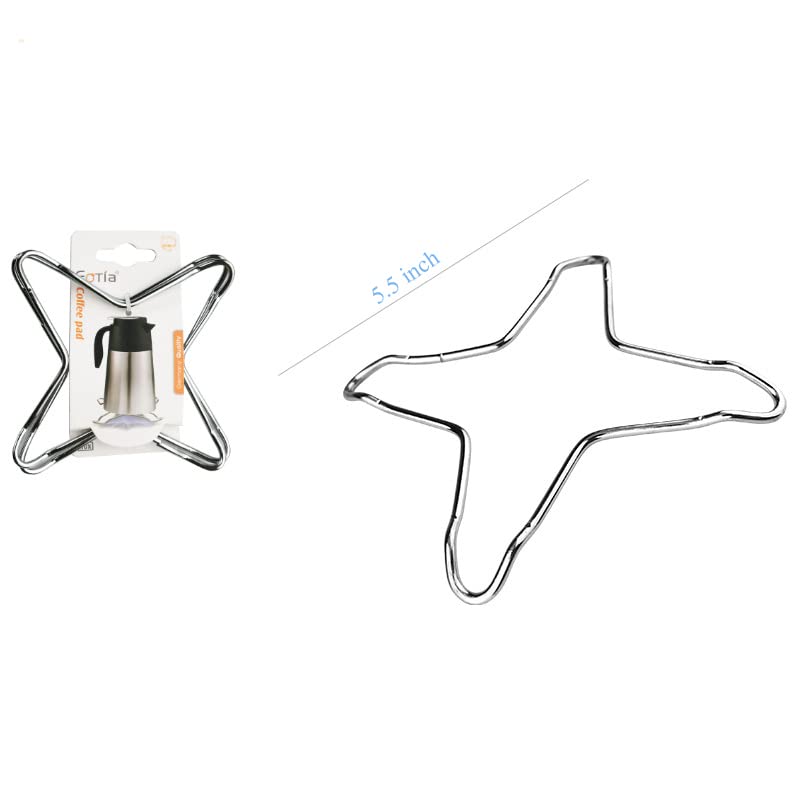 2-Piece Universal Stainless Steel Gas Stove Burner Support Ring - Non-Slip, Heat-Resistant for Woks, Pots & Coffee Makers - Perfect for Kitchen Stove Top & Outdoor Cooking