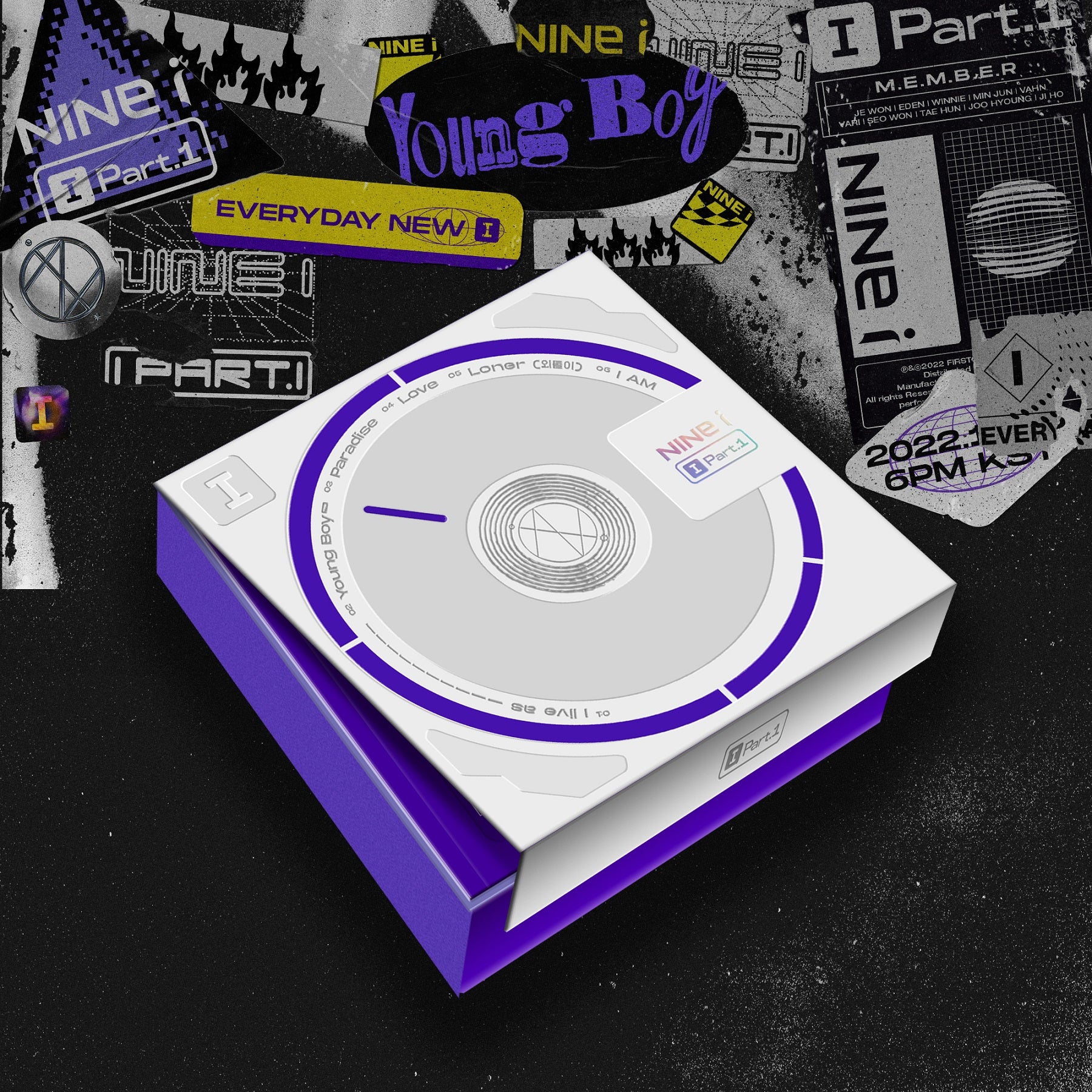 NINE.I 2nd Mini Album 'I (PART.1)' - Kpop Music CD with Photobook & Poster - Perfect for Kpop Fans Collection and Gift Giving