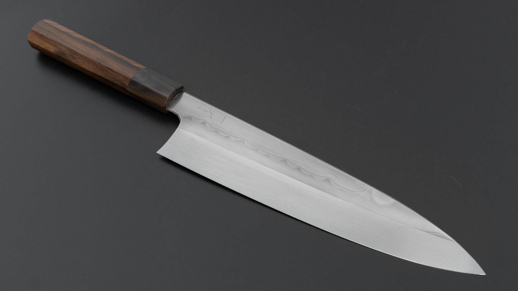 Hitohira Togashi White #1 Sanbonsugi Mizu Honyaki Gyuto 240mm Japanese Chef Knife with Ziricote Handle & Saya - Premium Kitchen Knife for Professional Chefs & Home Cooking, Sushi, Meat Cutting