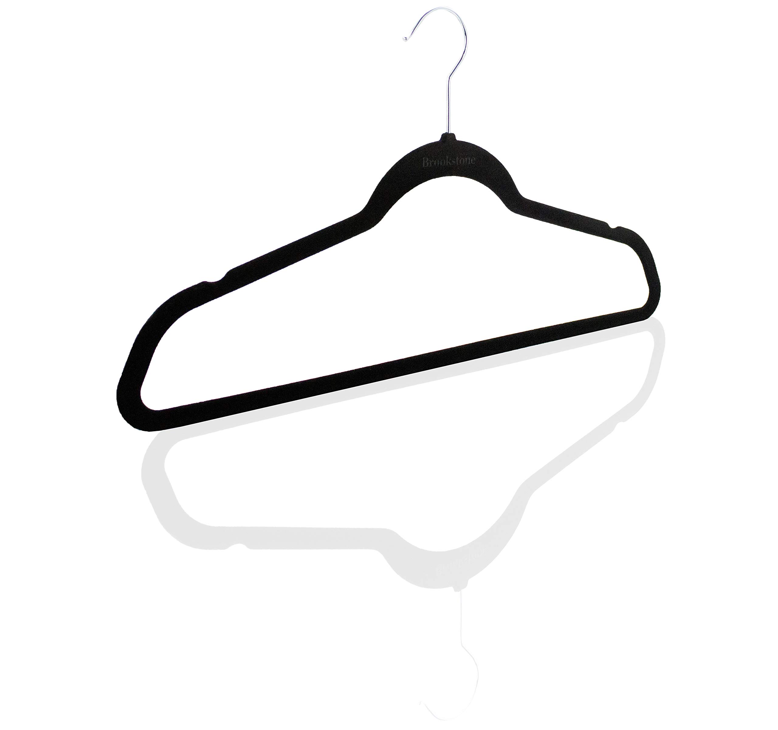 BROOKSTONE 25 Pack Velvet Hangers - Non-Slip 360° Swivel Hook, Lightweight Slim Space Saving Closet Organizers for Shirts, Pants, Dresses & Coats - Strong Durable No Fabric Staining Garment Hangers