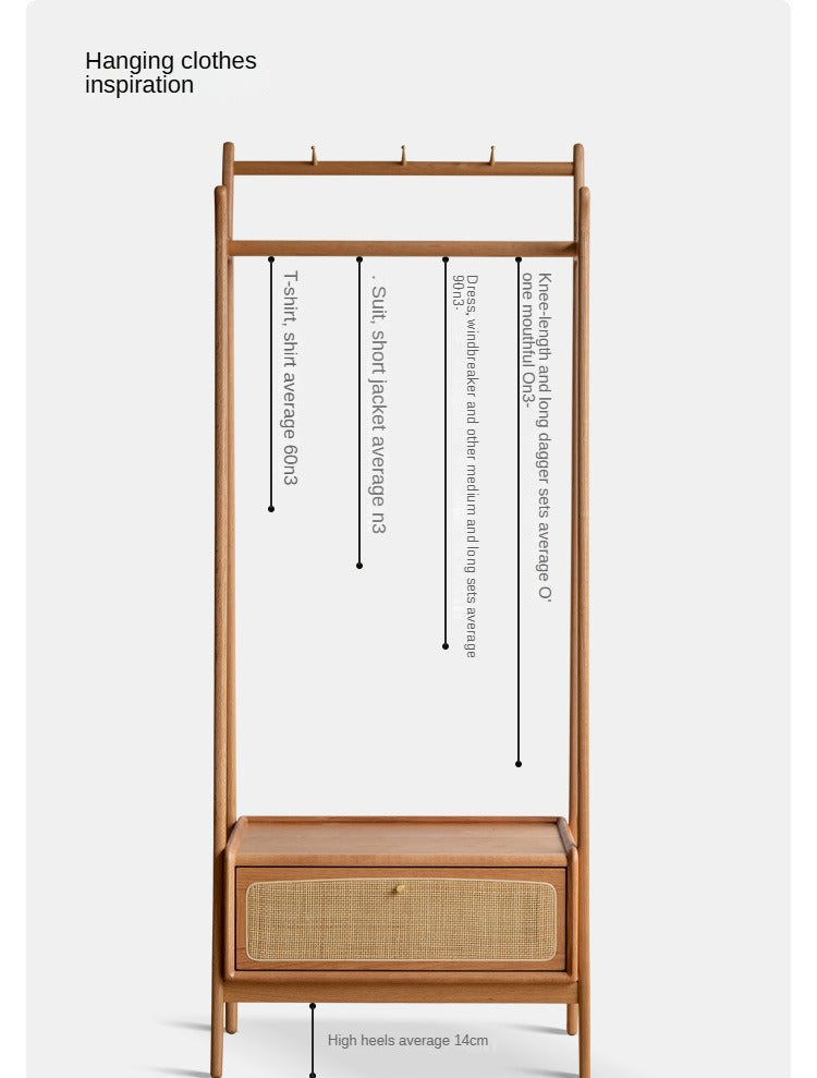 Premium Oak Solid Wood Clothes Hanger Rack - Heavy Duty Wooden Coat Hangers for Closet Organization - Perfect for Wardrobe, Laundry Room & Hotel Use