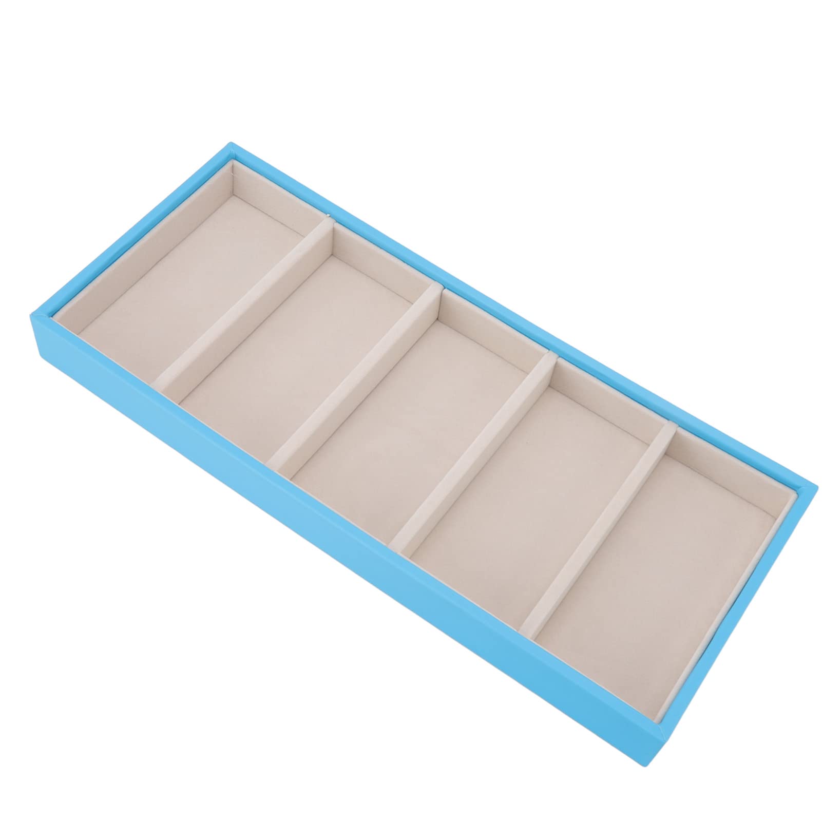 Haofy 5 Compartment Glasses Storage Box - Eyeglass Organizer Case, Optical Display Stand & Sunglasses Tray for Countertop (Light Blue) - Perfect for Retail Stores, Optical Shops & Home Organization