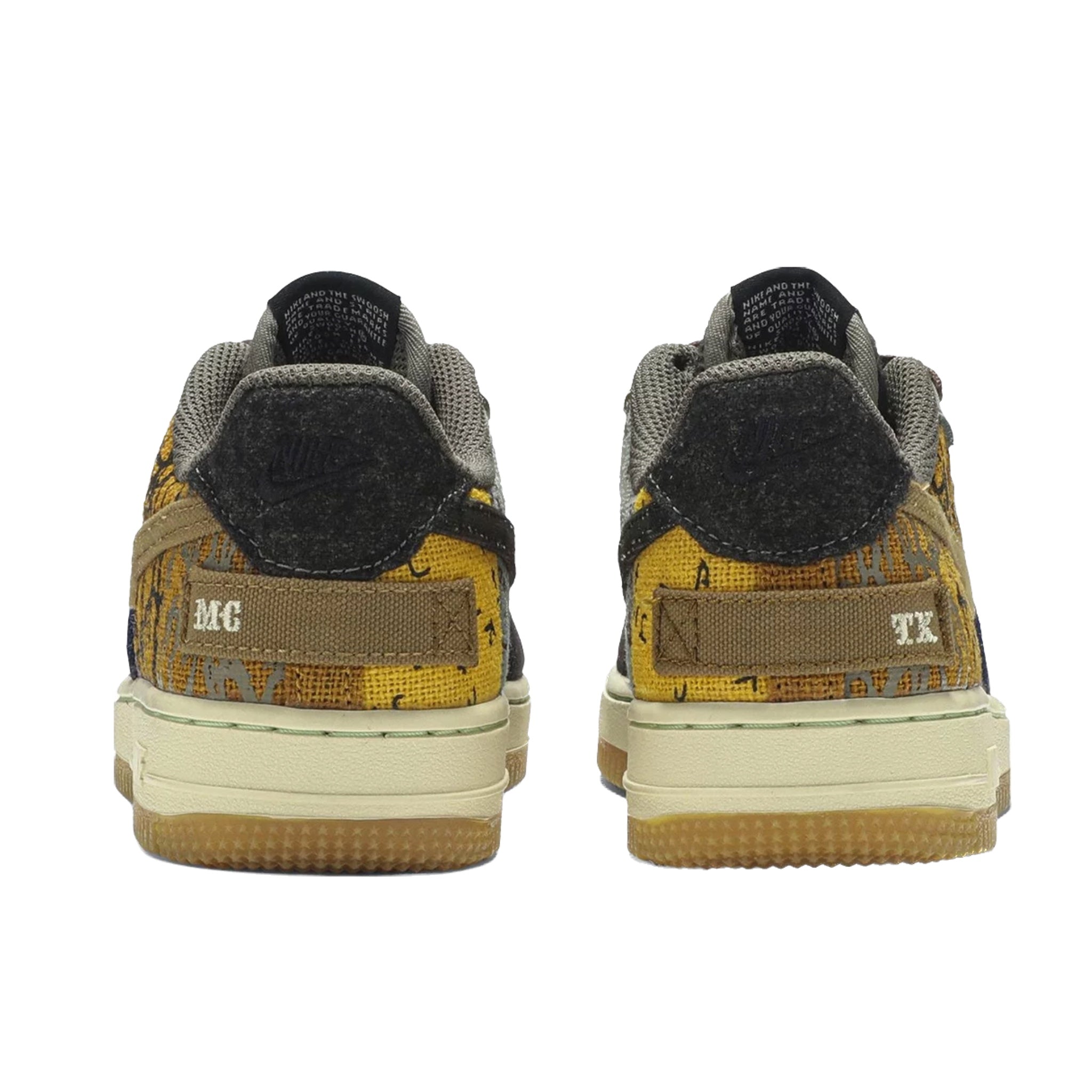 Nike Air Force 1 Low PS Travis Scott Cactus Jack Sneakers - Multi-Color Muted Bronze Fossil Kids Shoes for Casual Wear & Street Style Fashion
