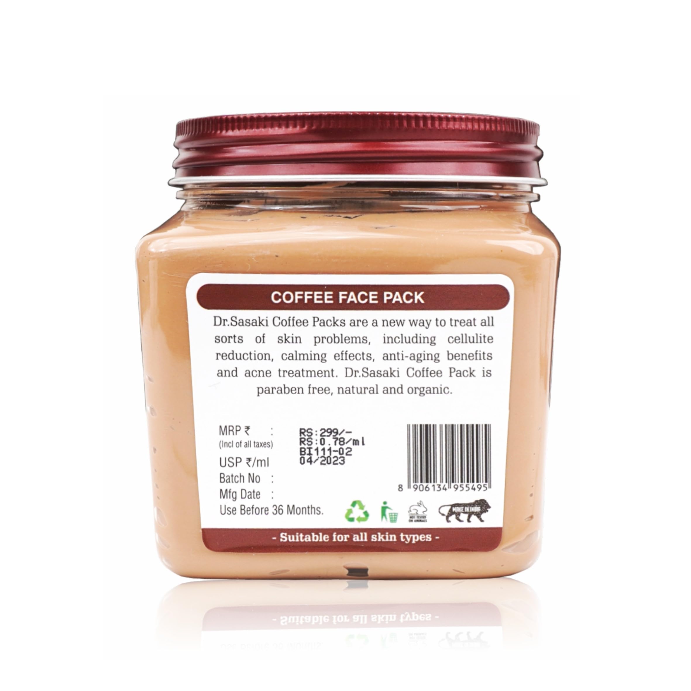Dr. Sasaki Complete Skin Care Coffee Face & Body Scrub Pack - 380ml for Exfoliating & Brightening Skin - Perfect for Spa Day & At-Home Skincare Routine