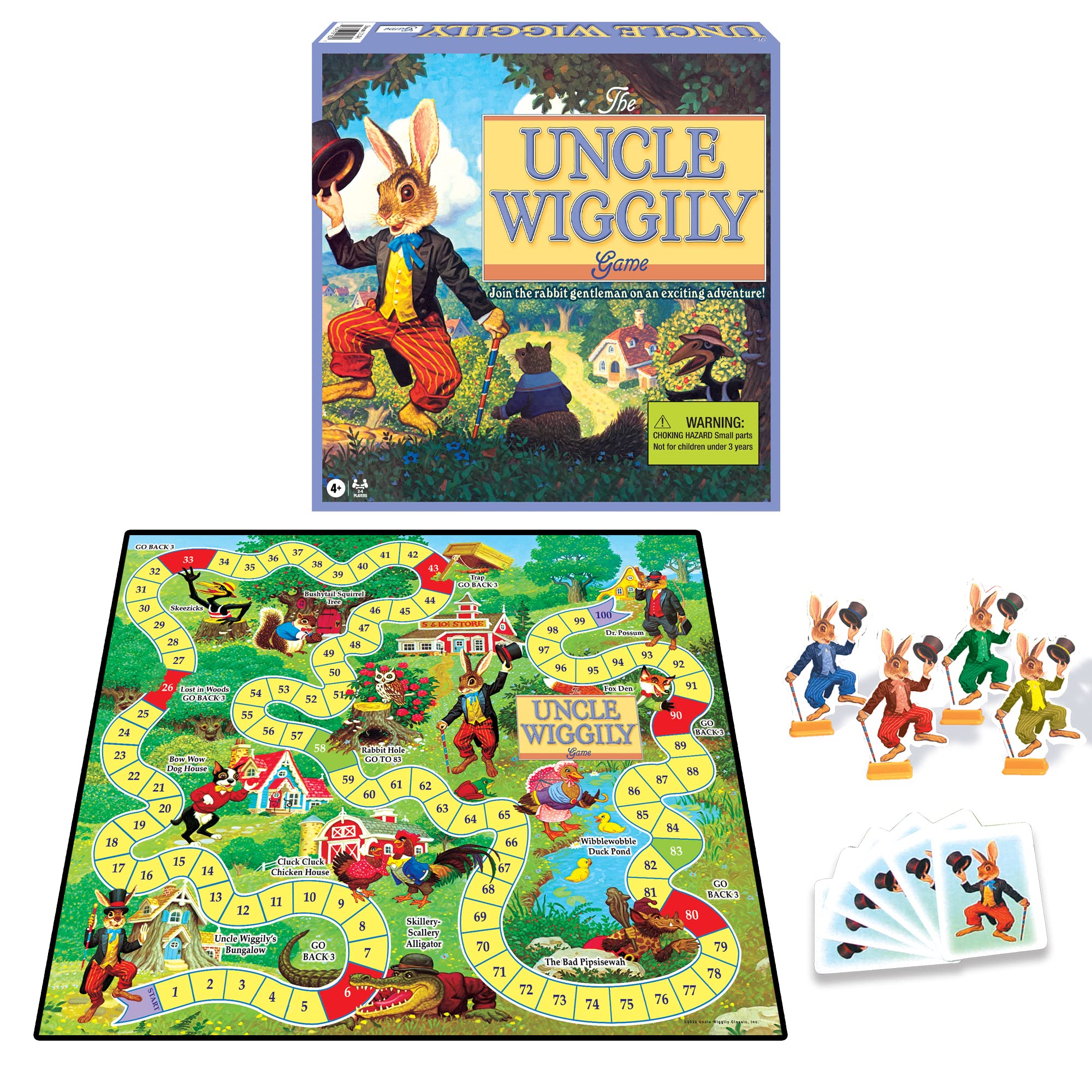 Winning Moves Games Uncle Wiggly Board Game (1134) - Classic Family Fun for Kids & Adults - Perfect for Game Nights & Birthday Parties