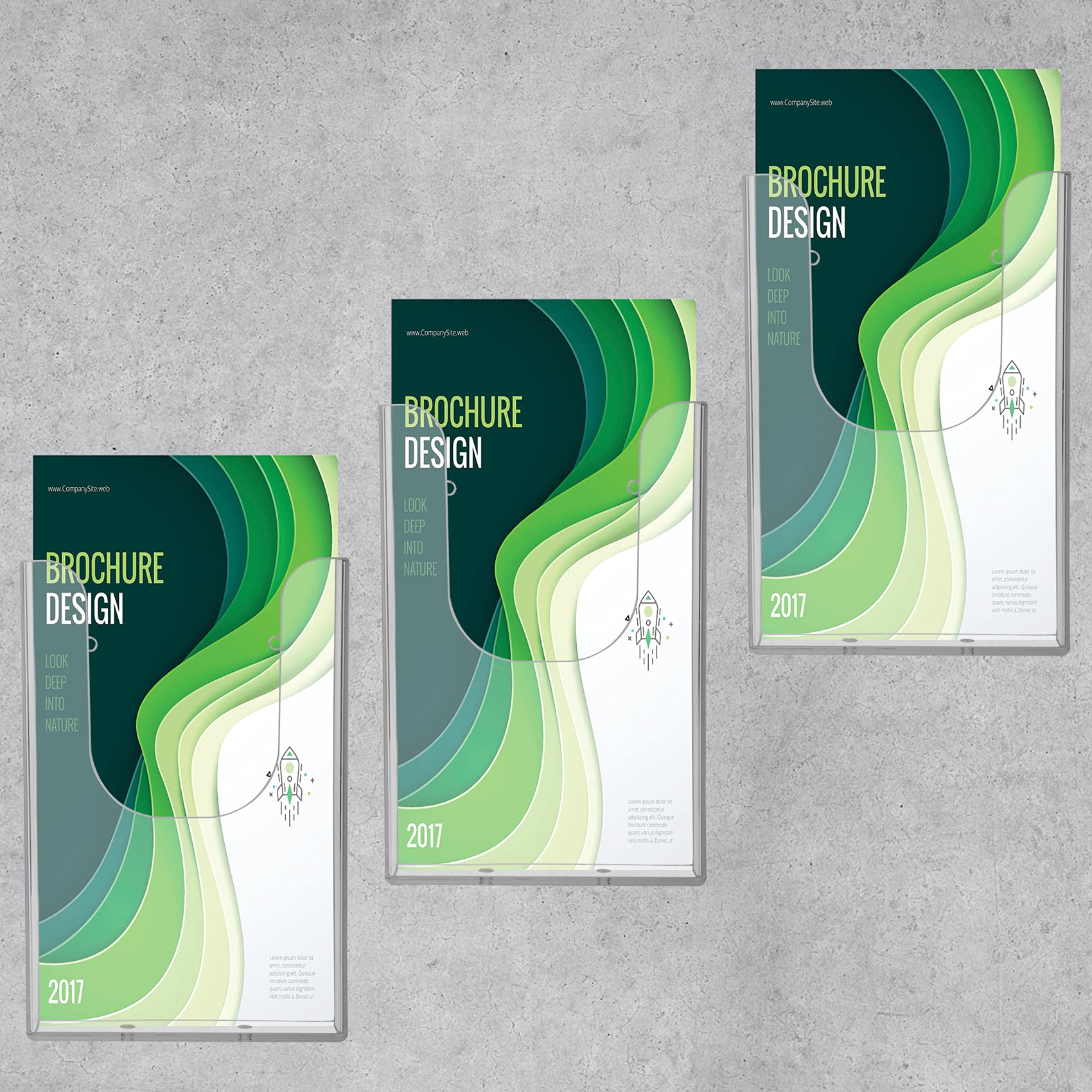 10 Pack Wall Mount Brochure Holder - 4 x 6 Inches Flyer Display for Office, Restaurant & Retail - Durable Literature Organizer for Menus, Mail & Leaflets - Perfect for Business, Events & Home Organization
