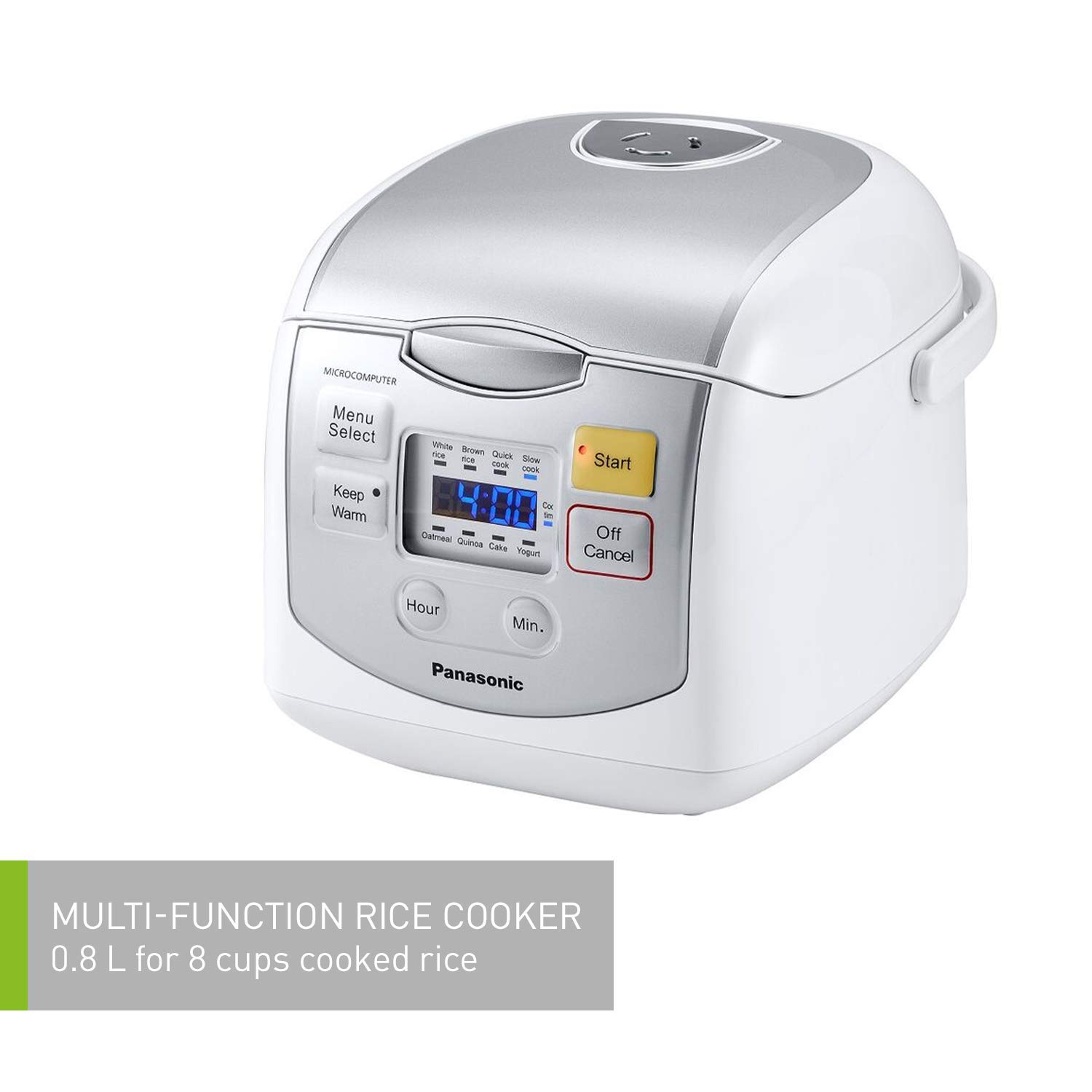 Panasonic SR-ZC075K 4-Cup (Uncooked) White Rice Cooker & Multi-Cooker - Perfect for Small Kitchens, Dorms & Office Use