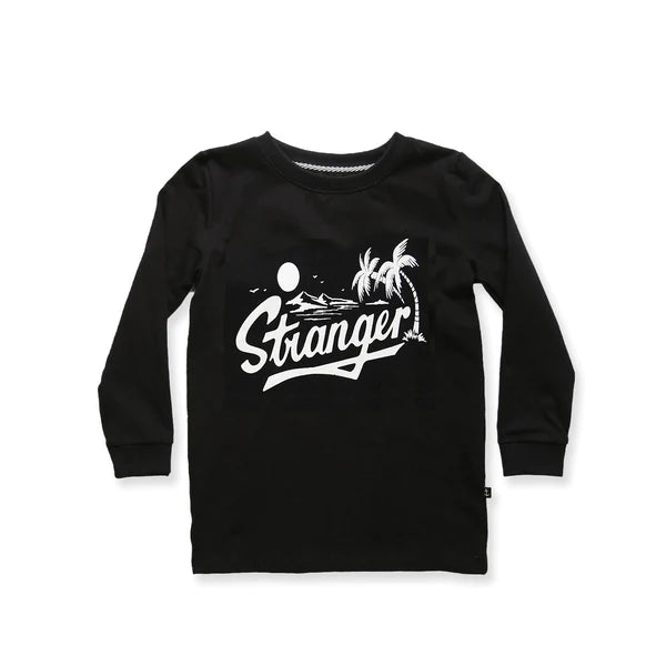 Hello Stranger Stranger LS Tee Black - Long Sleeve Graphic T-Shirt for Men & Women | Perfect for Casual Wear, Street Style & Everyday Outfits
