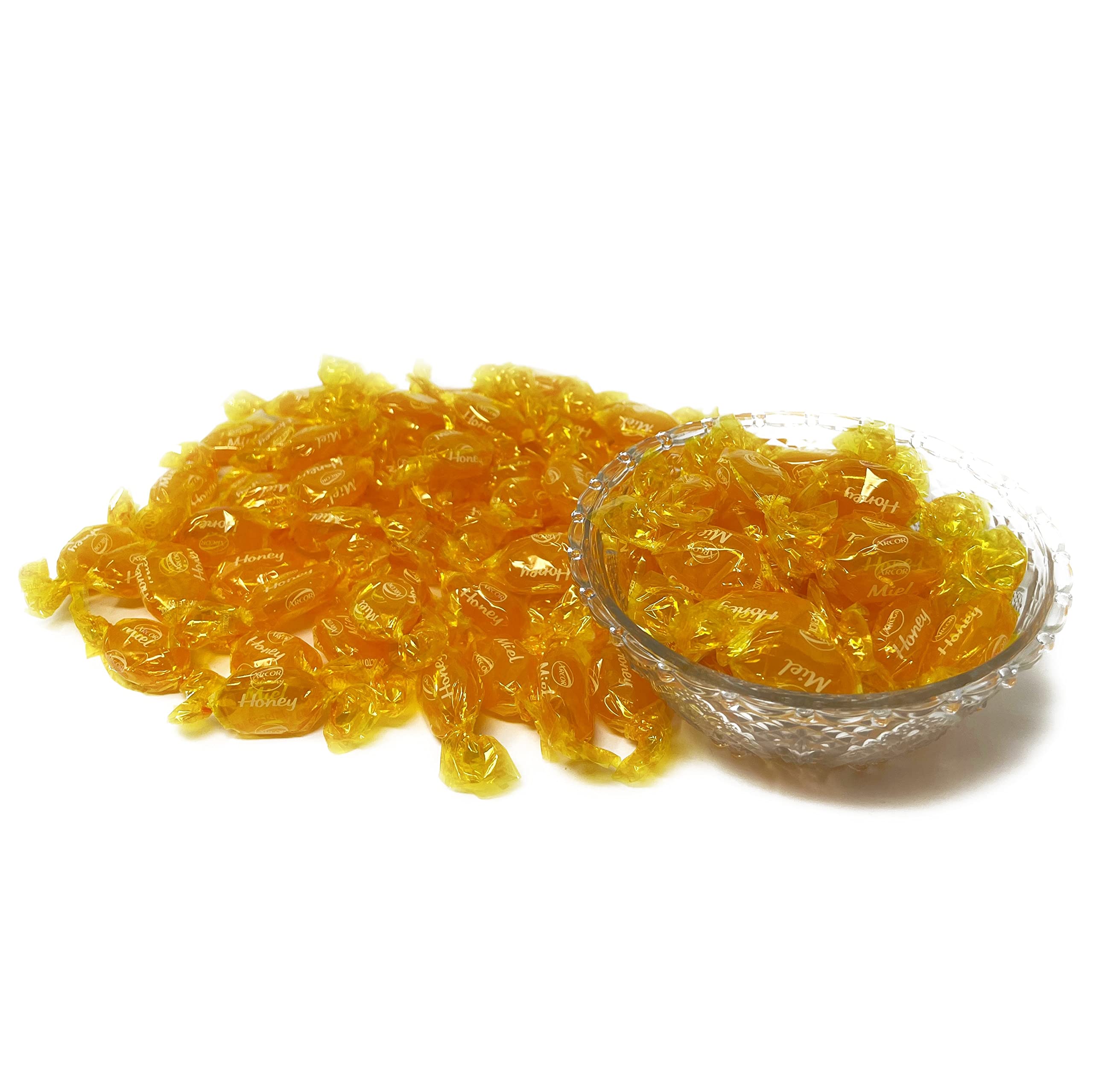 **Honey Filled Hard Candy - 1 lb (16 oz) - Classic Honey Bon Bons with Real Honey - Individually Wrapped Vintage American Candy - Perfect for Parties, Gifts & Snacking**