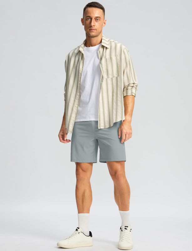 Men's 7'' Workout Shorts with Zipper Pockets - Lightweight Quick Dry Athletic Gym Running Shorts for Men | Perfect for Training, Jogging & Casual Wear