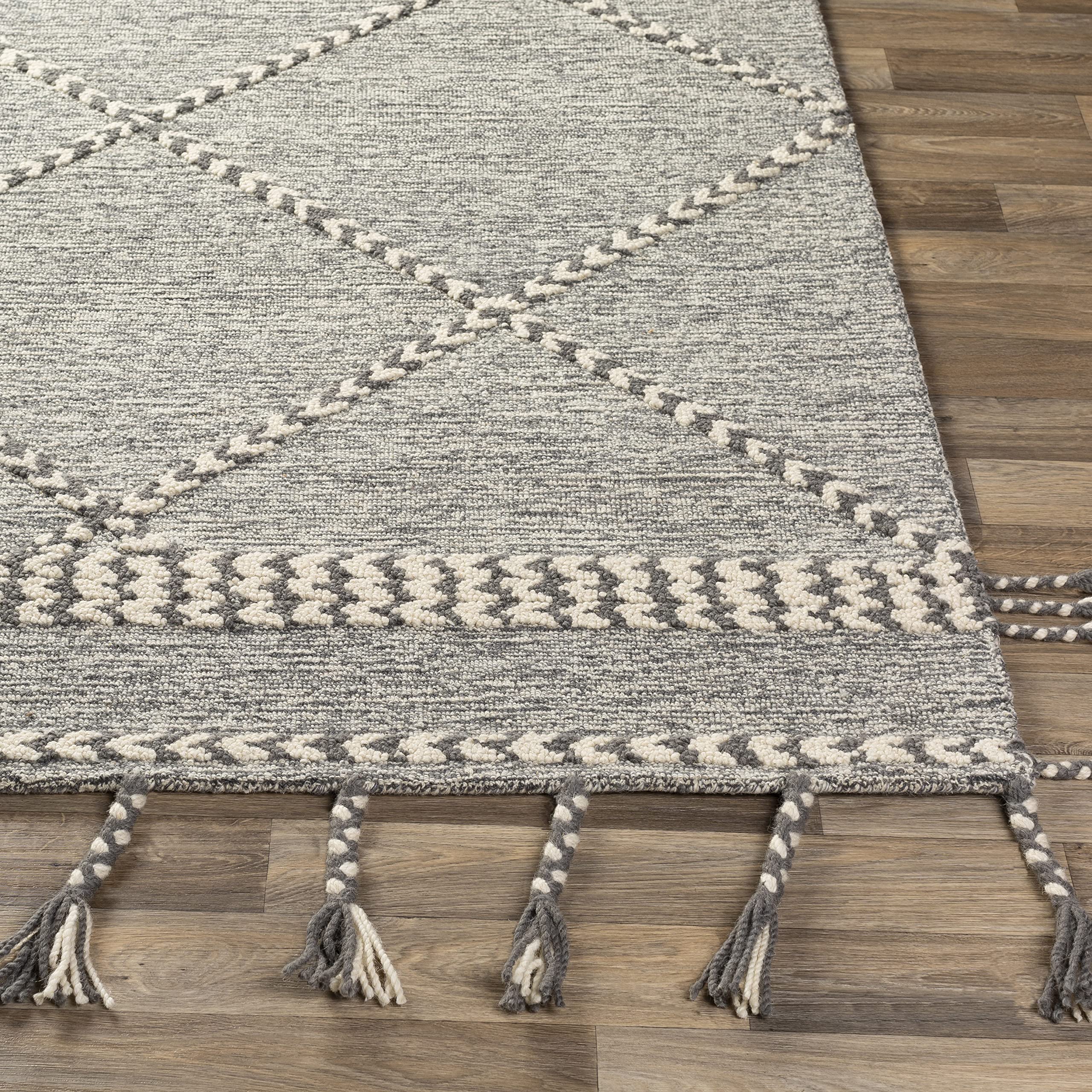 Mark&Day 2x3 Leyton Medium Gray Wool Area Rug - Soft Brown Grey Carpet for Living Room, Bedroom, Kitchen - Perfect for Cozy Home Decor & High Traffic Areas (2' x 3')