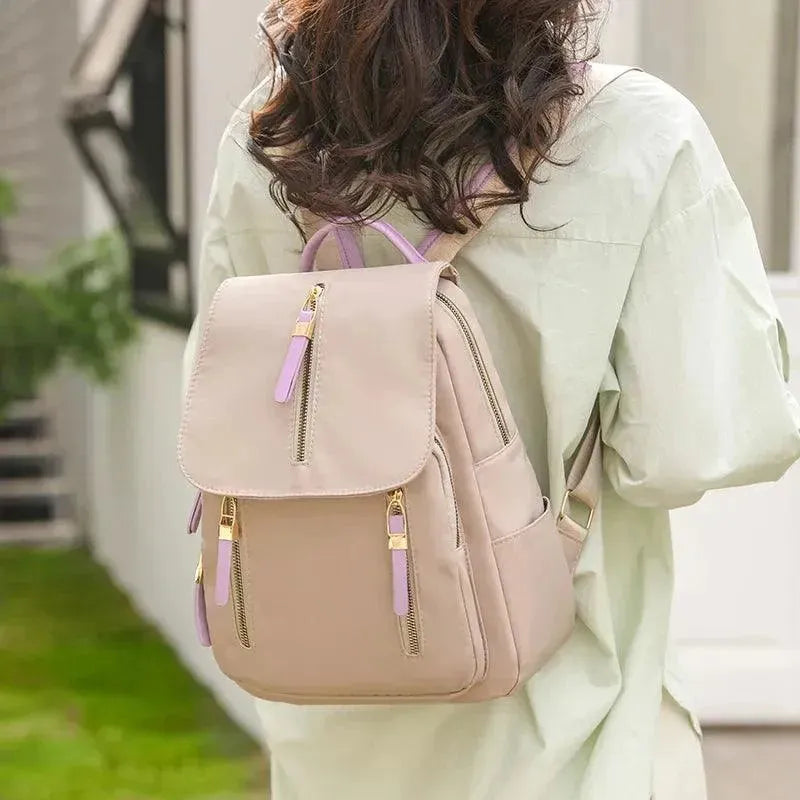 Stylish Nylon Women's Backpack - Lightweight Durable Travel Bag for Work, School & Outdoor Adventures | Water-Resistant Laptop Backpack with USB Charging Port