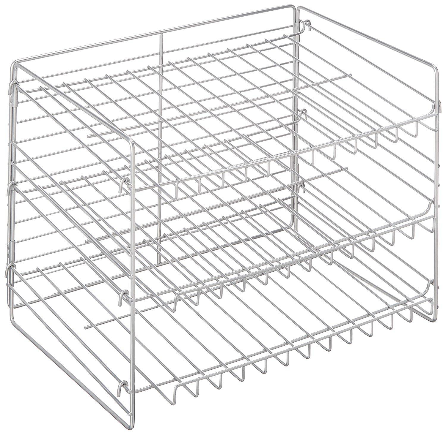 Stainless Steel Stackable Can Rack Organizer - Space Saving Kitchen Storage for Soda, Beer & Food Cans - Perfect for Pantry, Garage or Restaurant Organization
