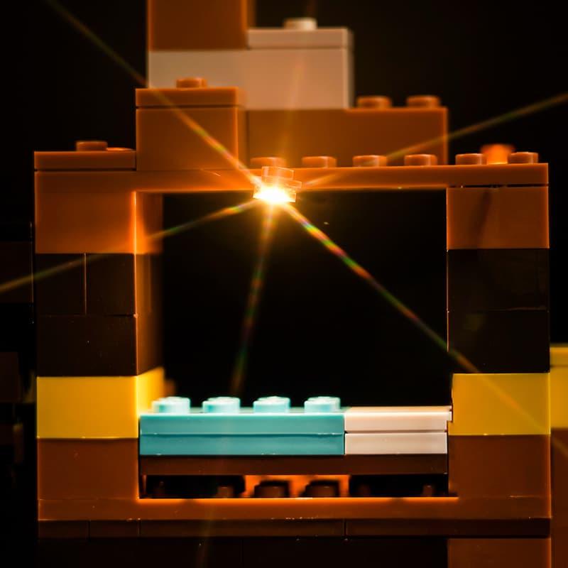 LEGO Minecraft The Badlands Mineshaft 21263 Light Kit - DIY Building Blocks Lighting Set for Kids & Adults - Perfect for Bedroom Decor, Gaming Room, and LEGO Displays