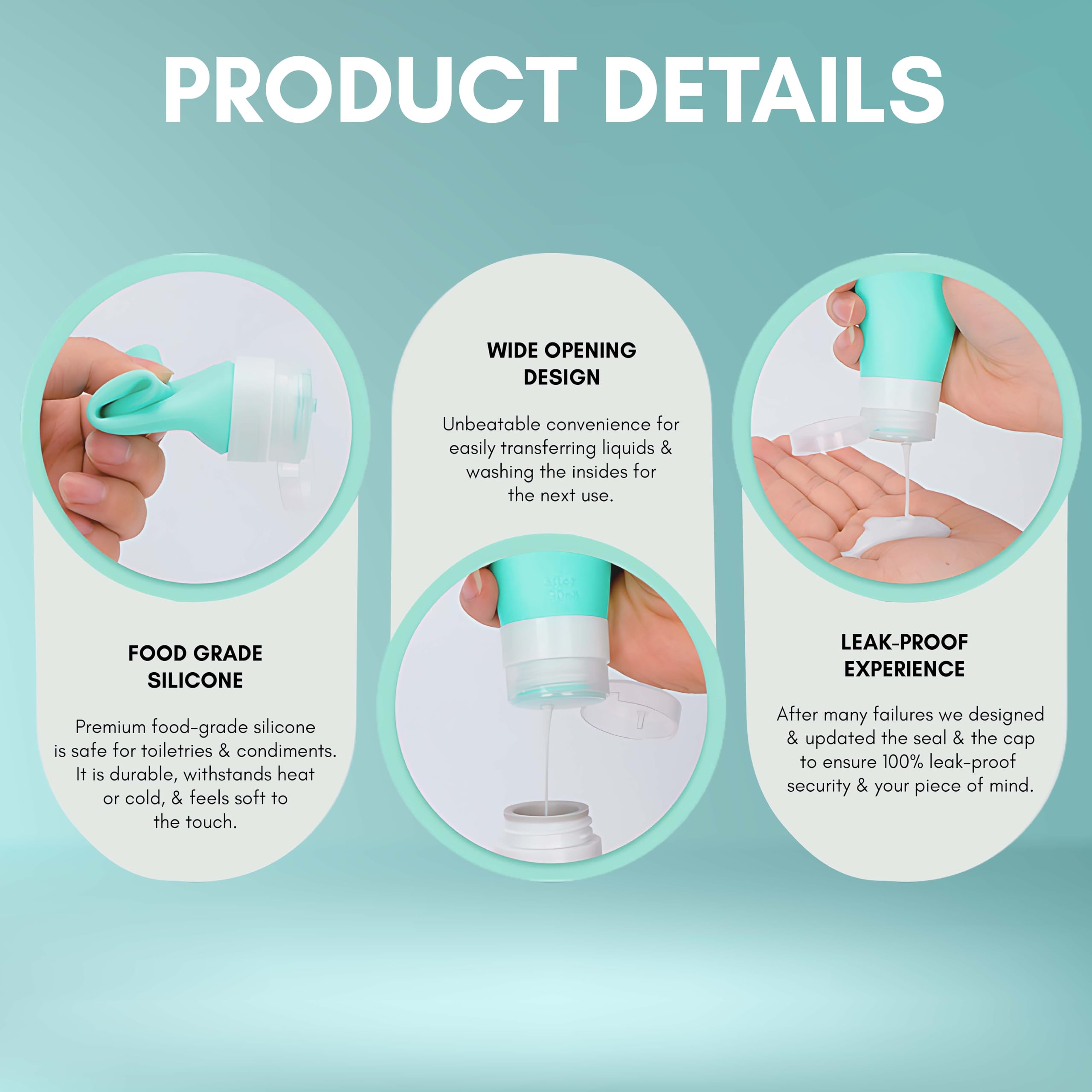 Beauté Secrets 14-Piece Travel Bottle Set (90ML) - Leak-Proof Silicone Containers for Shampoo, Lotion & Cosmetics | Includes Cream Jars, Spray Bottles, Applicator, Funnel, Cleaning Brush & Labels | Perfect for Air Travel, Gym Bags & Vacation Toiletries Organization
