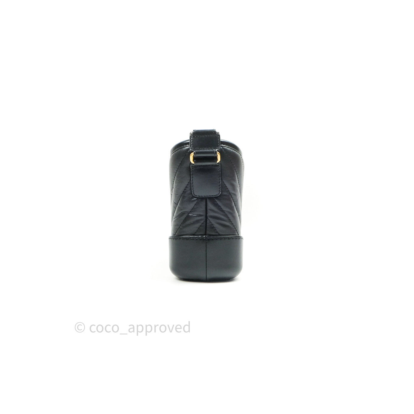 Chanel Small Gabrielle Hobo Bag in Black Calfskin with Chevron Pattern & Mixed Hardware - Perfect for Everyday Use, Work & Special Occasions