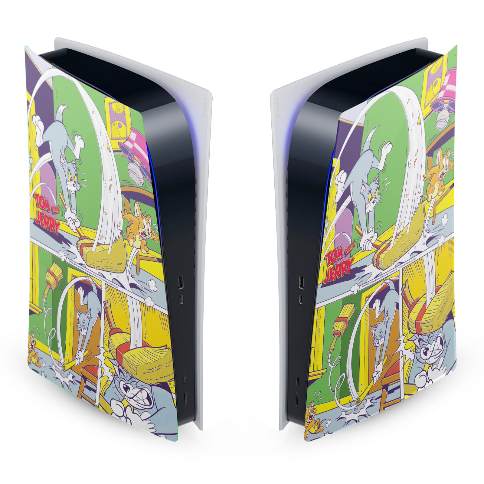 Tom & Jerry PS5 Skin - Officially Licensed Vinyl Decal for Sony PlayStation 5 Digital Edition | Gaming Room Decor