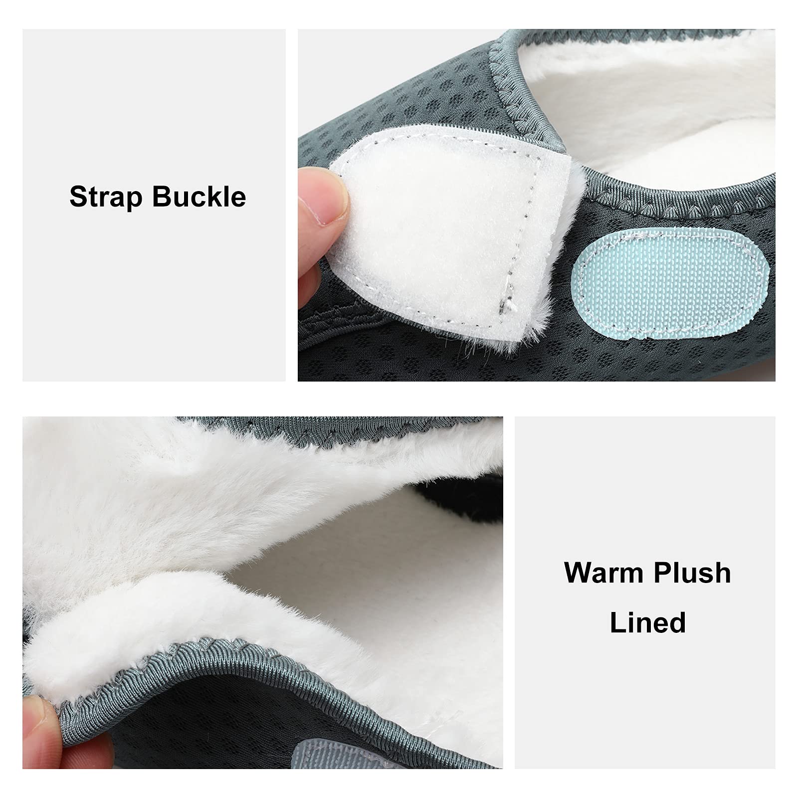 L-RUN Anti-Slip House Slippers for Women & Men - Indoor/Outdoor Warm Home Shoes for Comfort